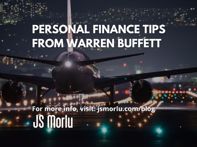 Nighttime landing of an airplane, with city lights illuminating the runway, creating a captivating and serene aerial view - Personal Finance Tips Warren Buffett.