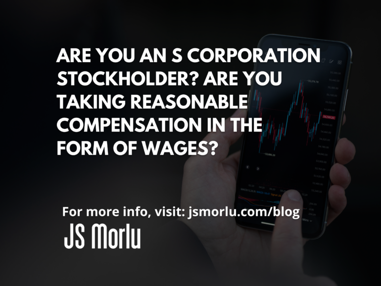Image of a person's hand holding a mobile phone while the other hand points to a stock chart on the screen - S Corporation.
