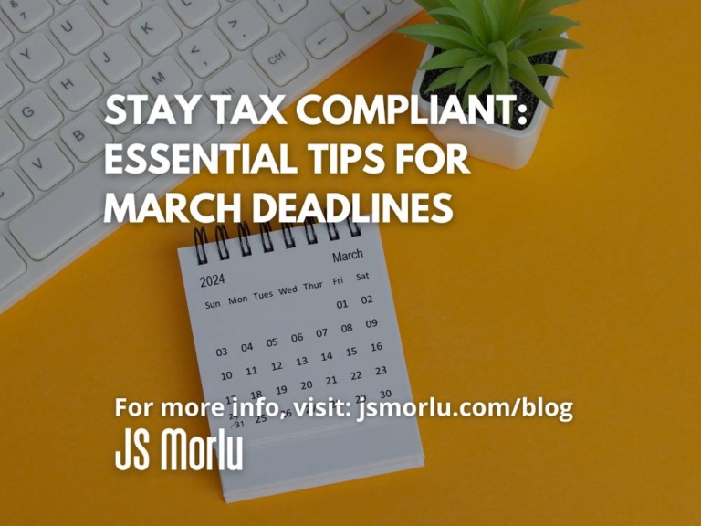 Flat lay image of a March 2024 desk calendar against a vibrant yellow background, with ample copy space above - March Deadlines.