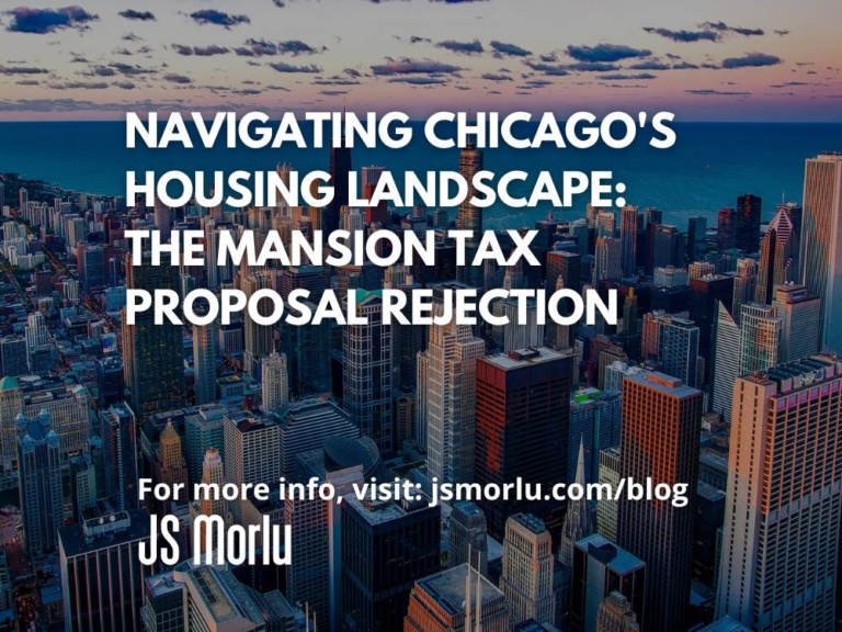 An illuminated Chicago city skyline at day time - Chicago housing