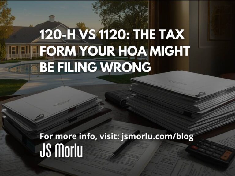 120-H vs 1120: The Tax Form Your HOA Might Be Filing Wrong