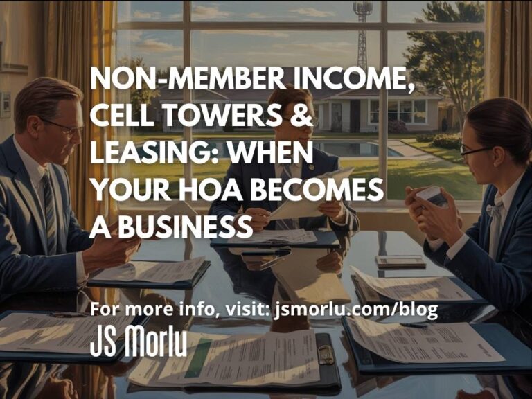 Non-Member Income, Cell Towers & Leasing: When Your HOA Becomes a Business