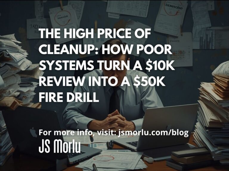 The High Price of Cleanup: How Poor Systems Turn a $10K Review into a $50K Fire Drill