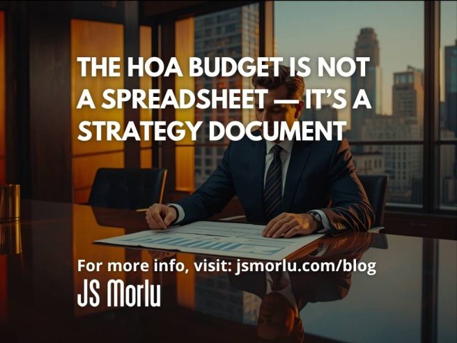 The HOA Budget Is Not a Spreadsheet — It’s a Strategy Document